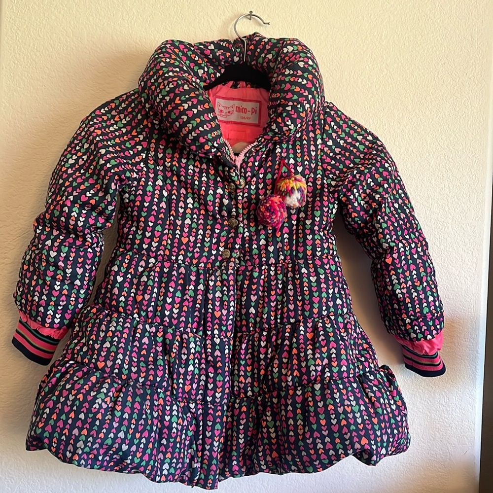 Mim-Pi Girls Coat, Size 4Y